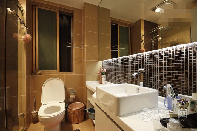 重庆乐置家装饰：95㎡三居室 造价 15万 简约欧式洗手间