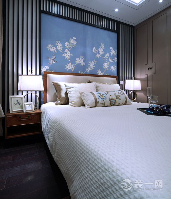 重庆乐置家装饰 御龙天峰 128平 三居室 造价19万 新中式风格 卧室