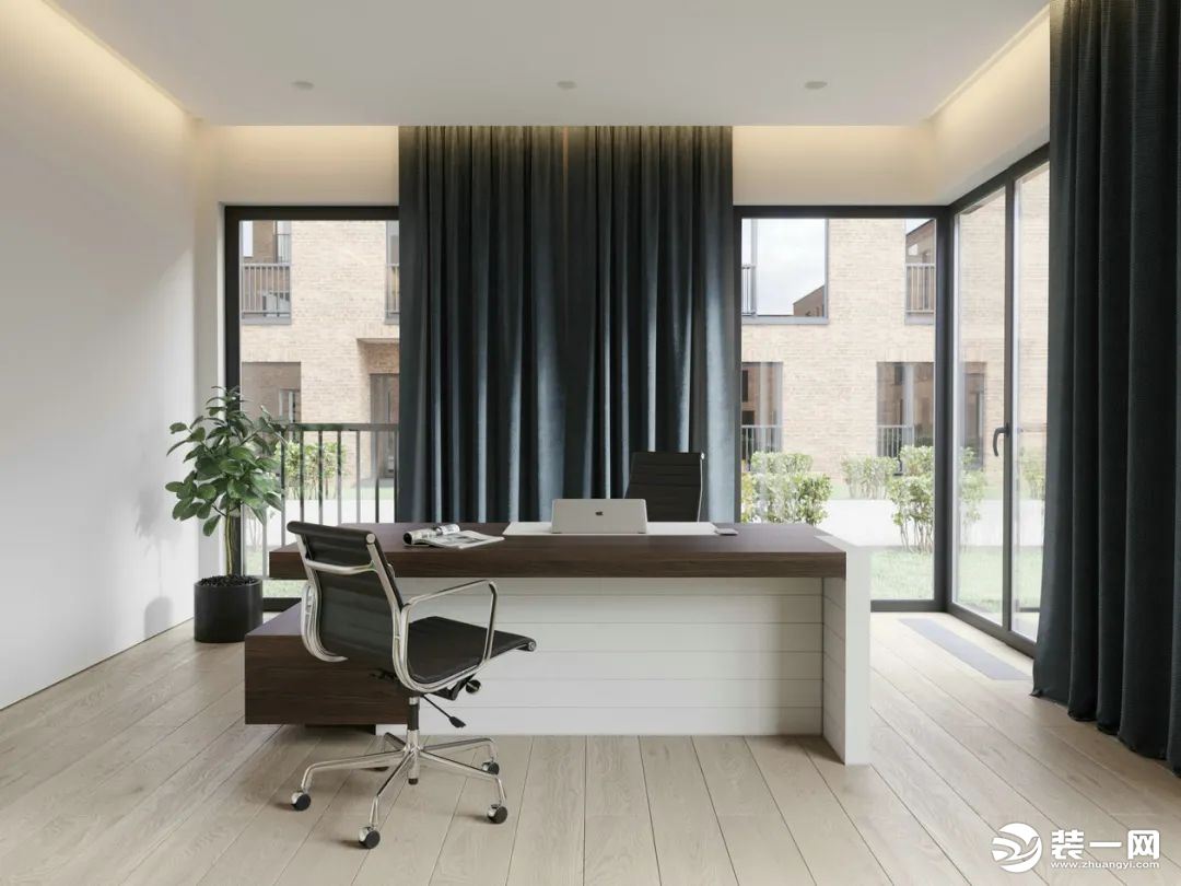 黑白调的办公椅精致舒适，细致的点缀，增添了艺术气息。