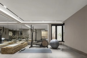 家庭健身房真的是现代家居选择的一个重要功能区，跑步机、瑜伽球以及瑜伽垫完全可以满足家庭健身房的需求。