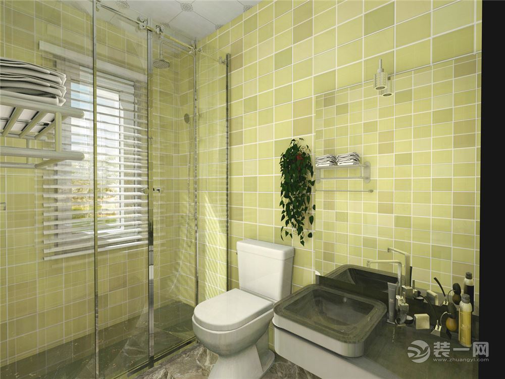 由于体现了家的整体环境，所以风格与客厅相符，以简洁大方易于清洁为主，用绿色植物点缀。干净和利落无疑会