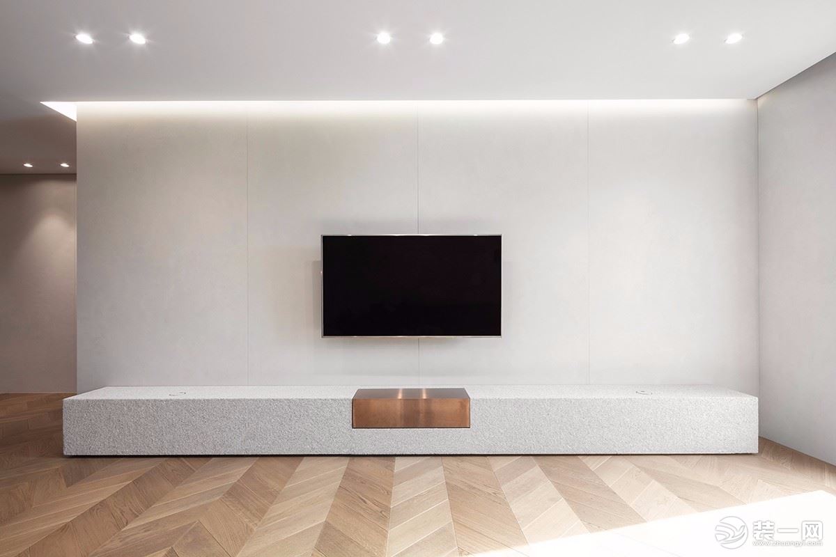 吉源美郡128平3居室 半包日韩风格造价6.8万 电视墙