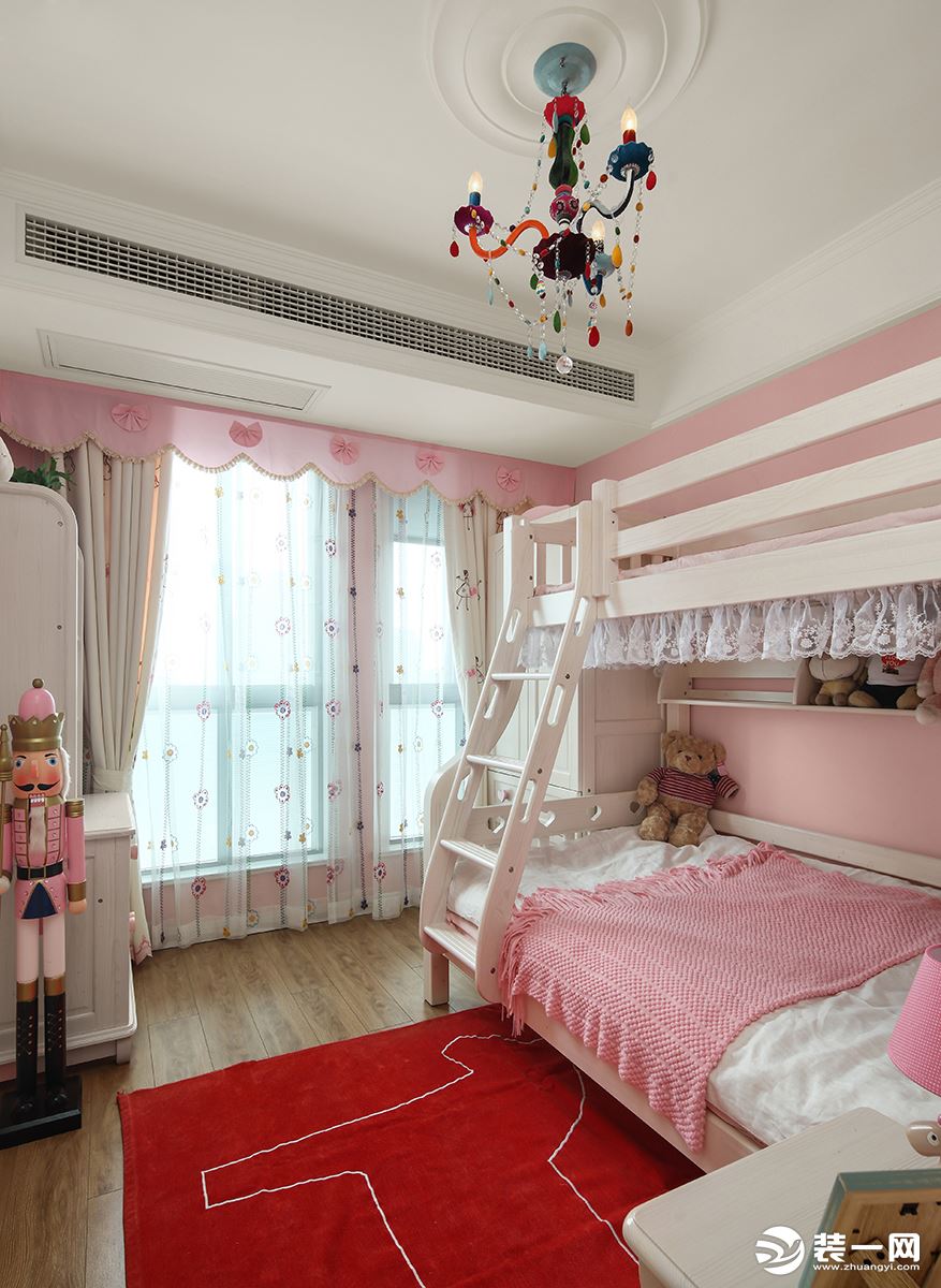 今朝装饰西安望庭国际94平米二手房现代简约风格改造 儿童房装修设计参考