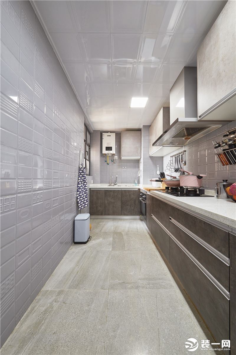 【今朝装饰】西安132平米老房翻新设计现代简约风格设计 厨房设计参考