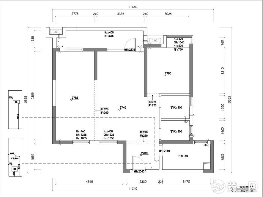 【今朝装饰】西安132平米老房翻新设计现代简约风格设计