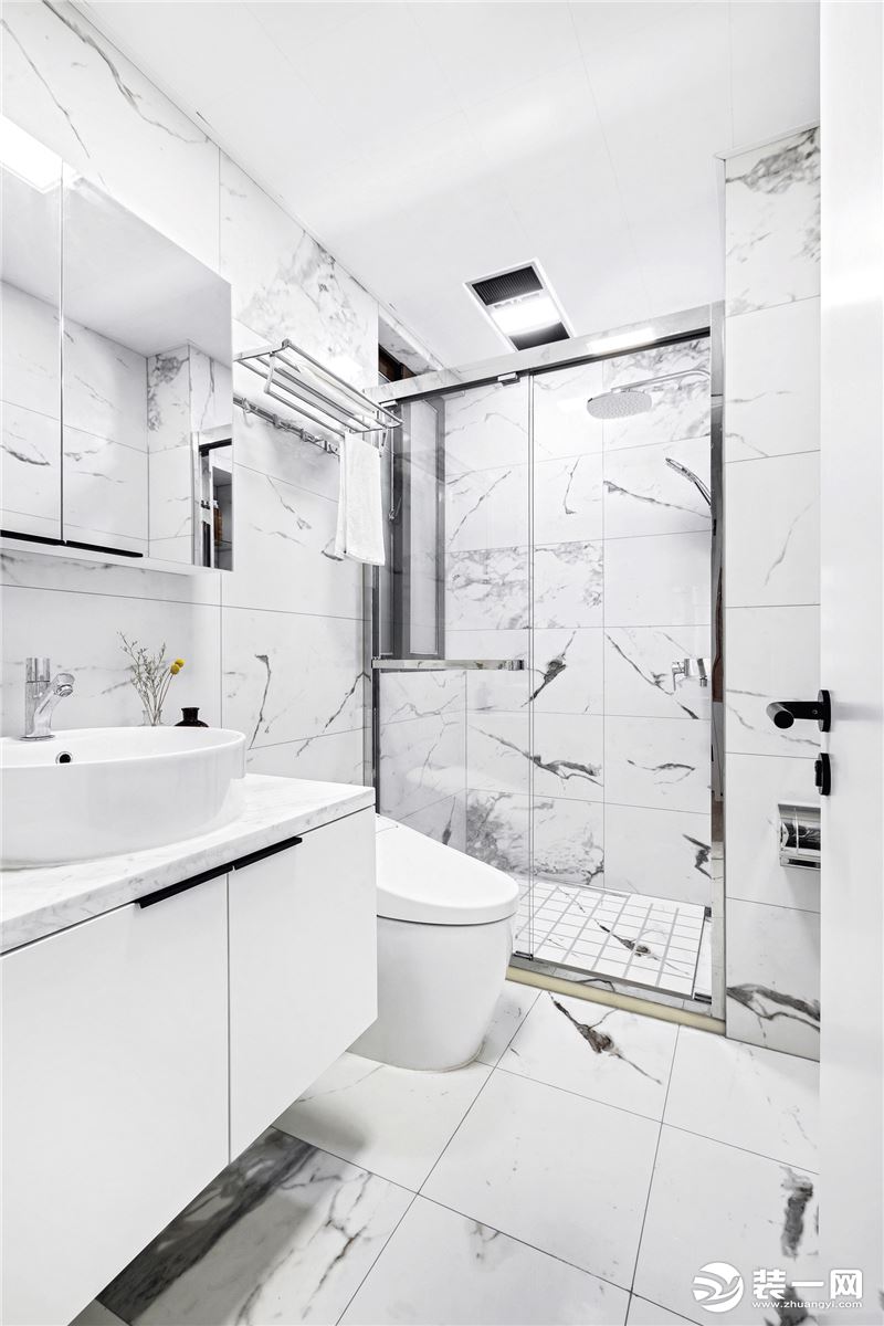 西安融侨城117平米现代简约风格装修设计—卫生间装修设计