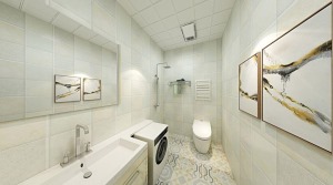 翠成馨园98㎡两室一厅现代简约设计 卫生间