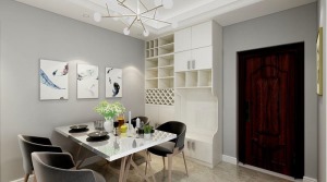 翠成馨园98㎡两室一厅现代简约设计 餐厅