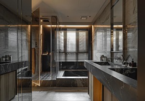 【二手房装修设计】曲江永和坊170平米现代风格装修设计—卫生间装修