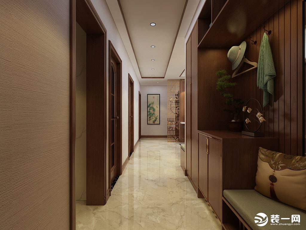 荣盛城三居室-128㎡户型走廊设计效果图