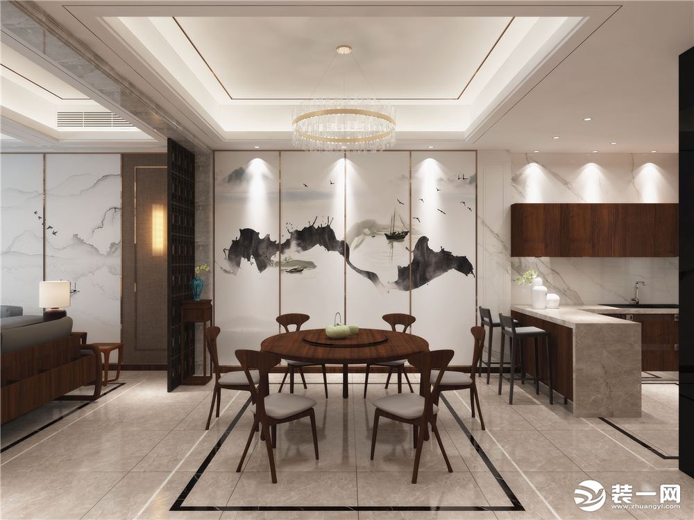 新中式风格餐厅设计效果图