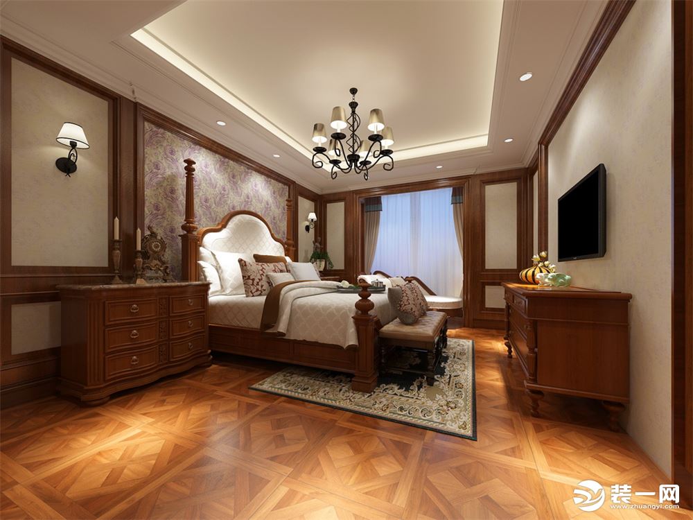 170平米简美风格卧室装修效果图