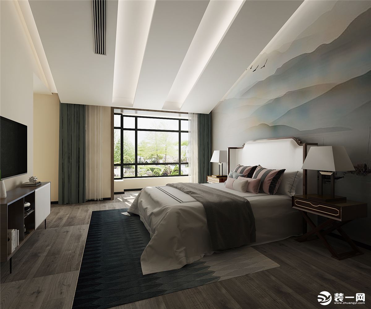 236平方新中式风格卧室