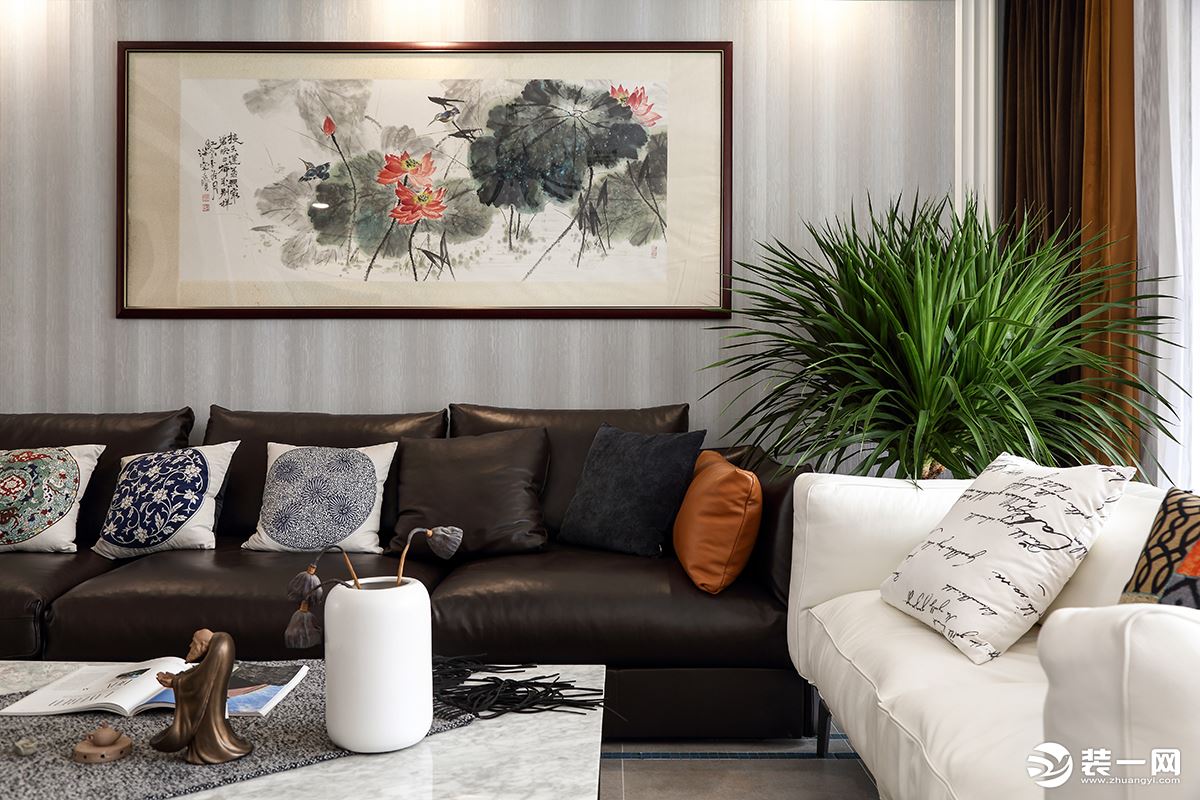 【苏州东易日盛】140平米狮山名门现代简约风格三居室客厅装修效果图
