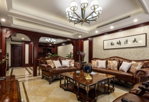 古典美式客厅设计效果图