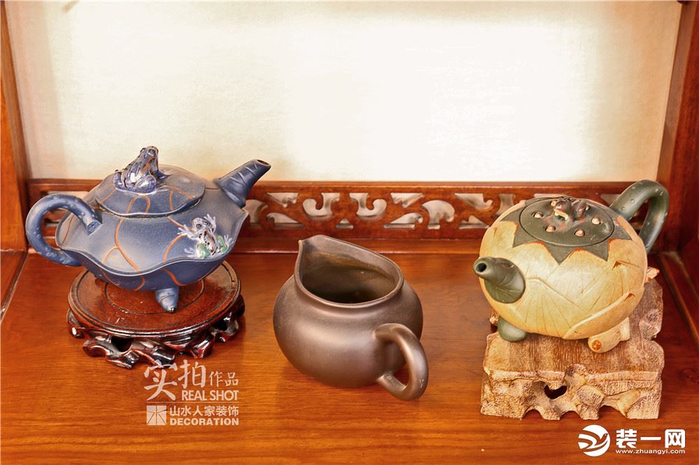 【山水人家装饰】新华联青年城280平中式风格茶室装饰家装效果图