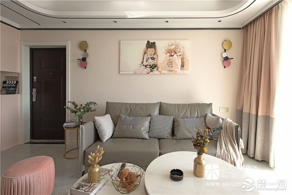【武汉山水人家装饰】圣特立花园+117平三室两厅+客厅  +现代风格家装实景案例