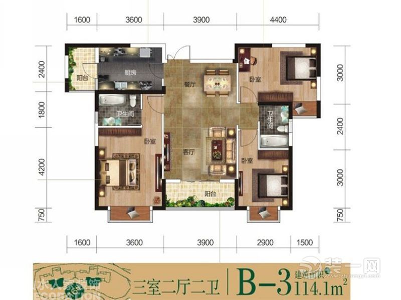 【山水人家裝飾】葛洲壩世紀花園114平混搭風格三居案例解析