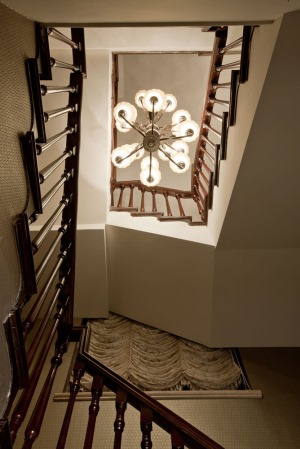 【山水人家装饰】巴黎豪庭220平别墅 楼梯  美式风格家装效果图