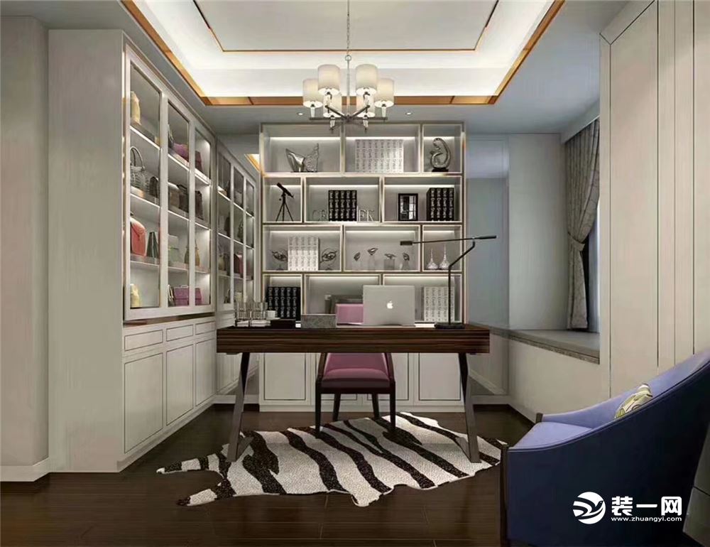 奥达文景观园陕西紫苹果装饰集团工程有限公司新中式风格三室两厅装修效果图