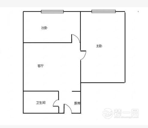 郑州保利街3号院66平二居室欧式风格赏析 -户型图