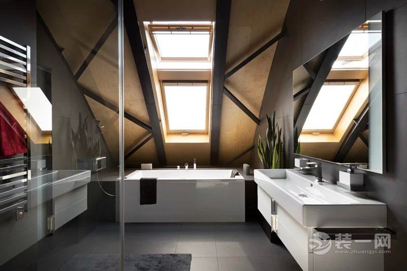 爱特装饰—一居室 35平 造价 4万 现代公寓舒适宽敞的卫浴