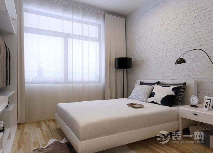重庆爱特装饰-金沙东岸 二居室 68平 造价8万 现代风格卧室