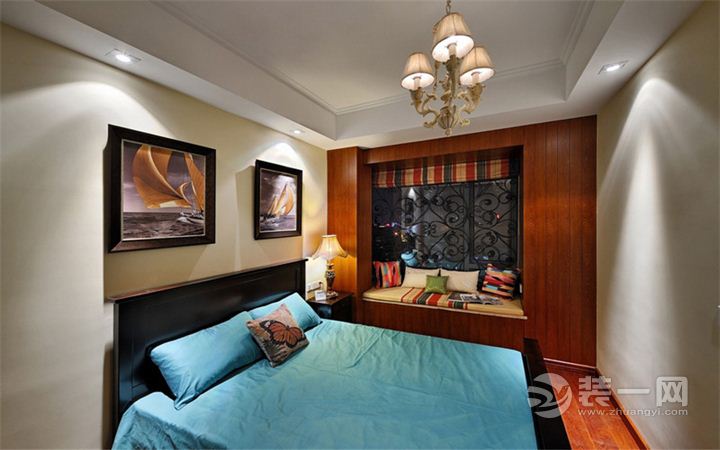 江城时光 三居室 120平 造价17万 美式风格卧室