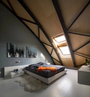 愛特裝飾—一居室 35平 造價 4萬 現代公寓閣樓式的臥室