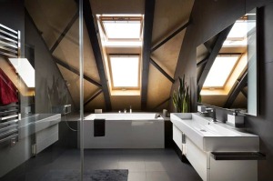 爱特装饰—一居室 35平 造价 4万 现代公寓舒适宽敞的卫浴