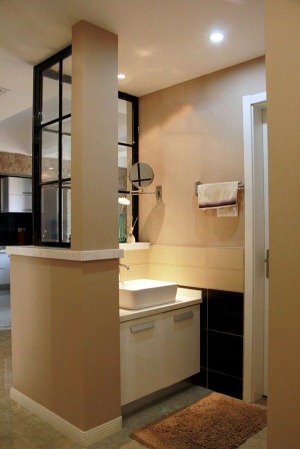 爱特装饰-130平 三居室 造价13万 简约浪漫洗手间