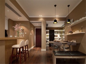 郁金香公寓 二居室 69平 造价 8万现代风格 客厅