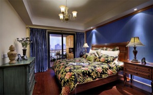 江城时光 三居室 120平 造价17万 美式风格 卧室