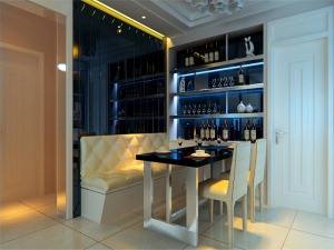 银翔翡翠谷 三居室 123平 造价13万 现代风格餐厅