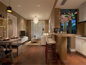 保利香雪-三居室 119平 造价 12万 现代风格客厅