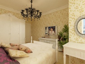 愛特裝飾—奧園城市天地 三居室 119平 造價 17萬 田園風格臥室
