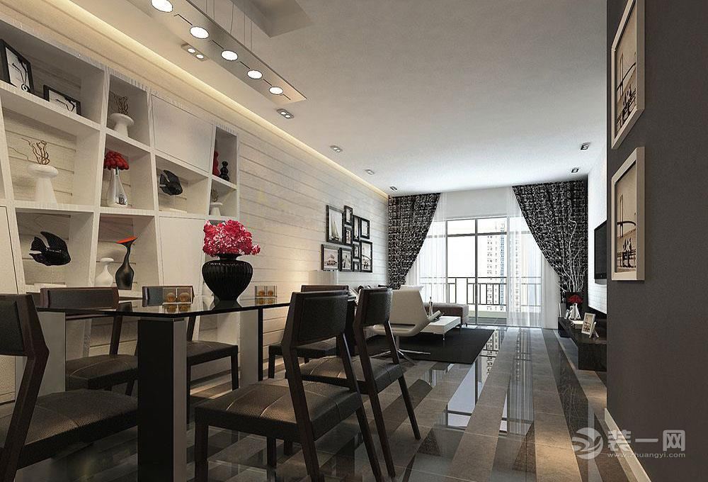重庆乐尚装饰 尚林汇景 73平 二居室 造价15万 现代风格 餐厅