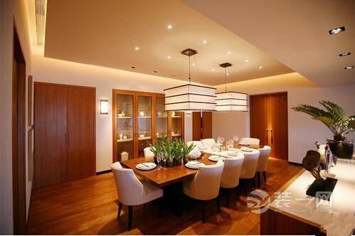 乐尚装饰 北岸江山 130平 四居室 造价30万 中式  餐厅