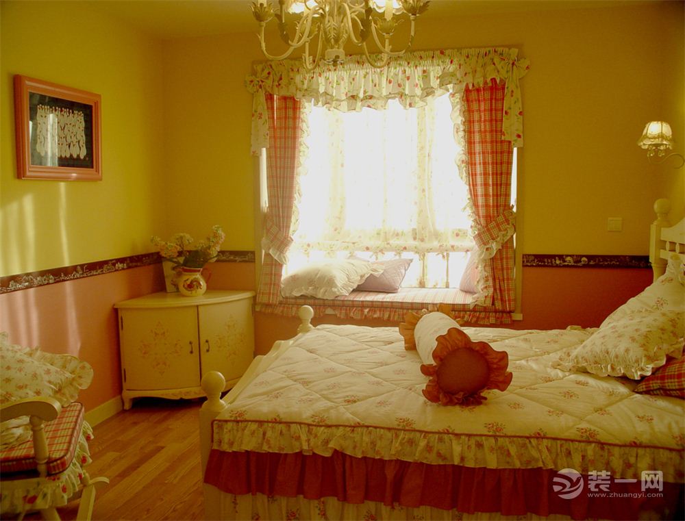 乐尚装饰 紫御江山 78平 二居室 造价14万 田园风 卧室