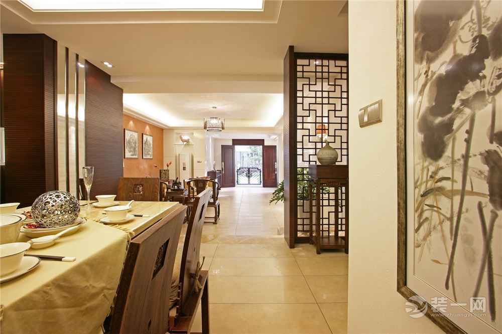 乐尚装饰 十里南山 220平 复试 造价31万 中式风格 餐厅
