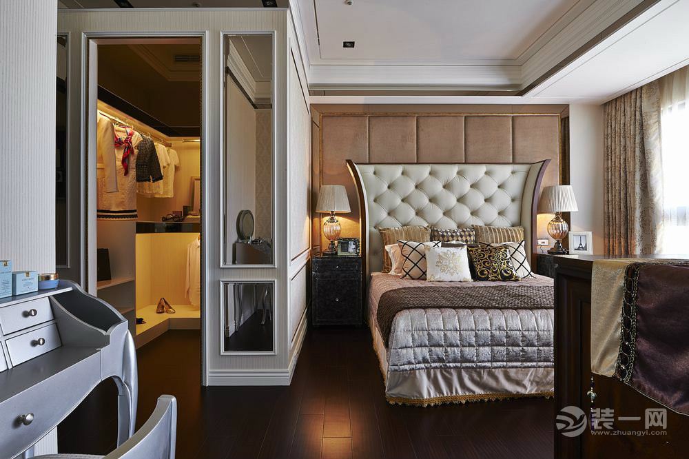 乐尚装饰 江与城 130  三居室 造价16万 新古典风  卧室