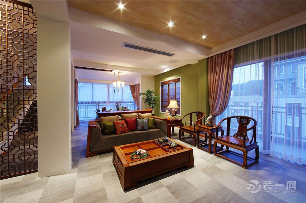 乐尚装饰 金科太阳海岸 108平 造价15万 三居室  现代风  客厅