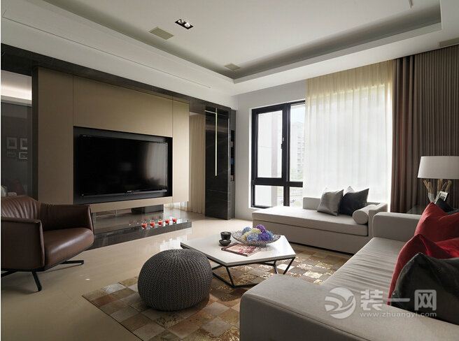 乐尚装饰 金科-太阳海岸 130平 三居室 造价20万 现代 客厅