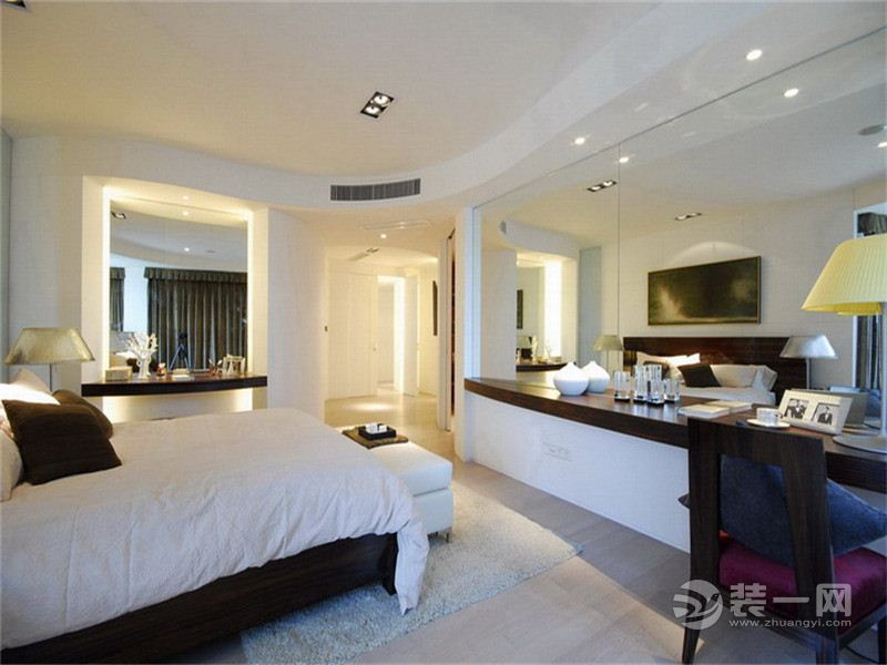 乐尚装饰 紫御江山 98平 三居室 造价13万  现代风 卧室