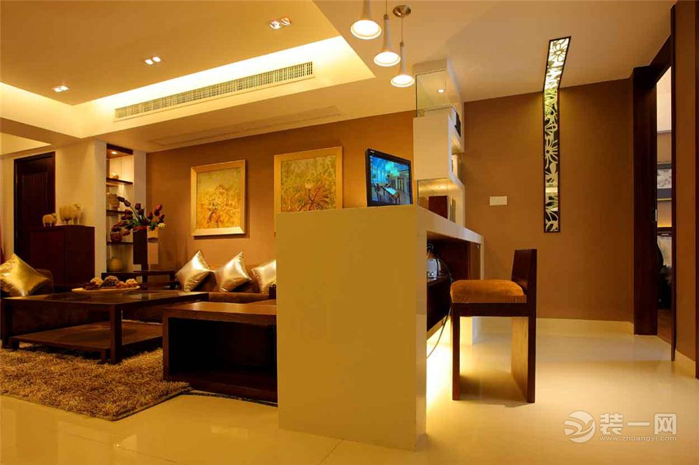 乐尚装饰 龙湖水晶郦城 150平 四居室 造价15万 中式风 客厅