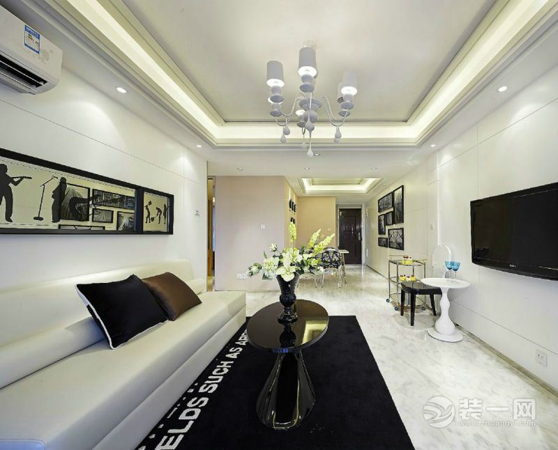 重庆乐尚装饰 金科天辰 80平 二居室 造价10万 现代风 客厅
