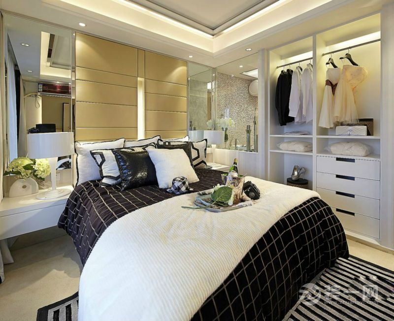 重庆乐尚装饰 金科天辰 80平 二居室 造价10万 现代风 卧室