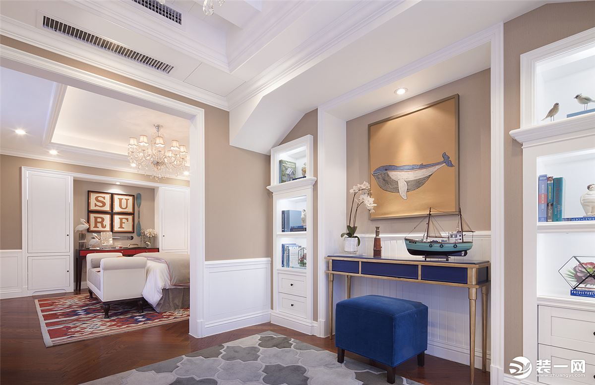 重庆乐尚装饰丨200平米美式风格装修设计案例 卧室