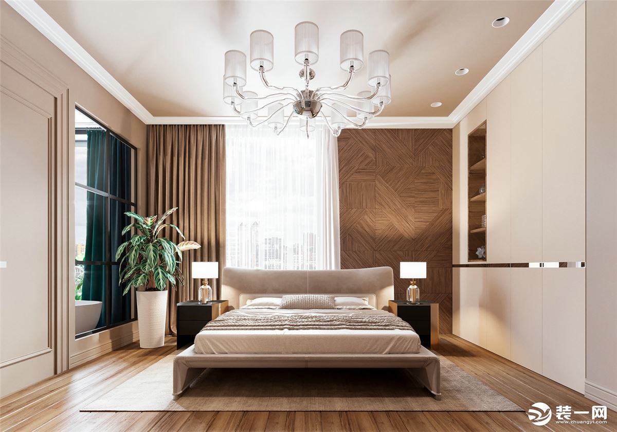 重庆乐尚装饰丨金沙港湾130平米现代简约风格卧室效果图
