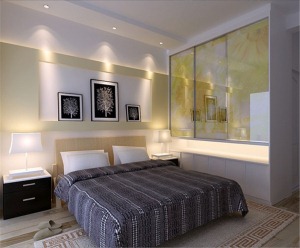 乐尚装饰 蓝光COCO 100平 三居室 造价23万 现代风格 卧室